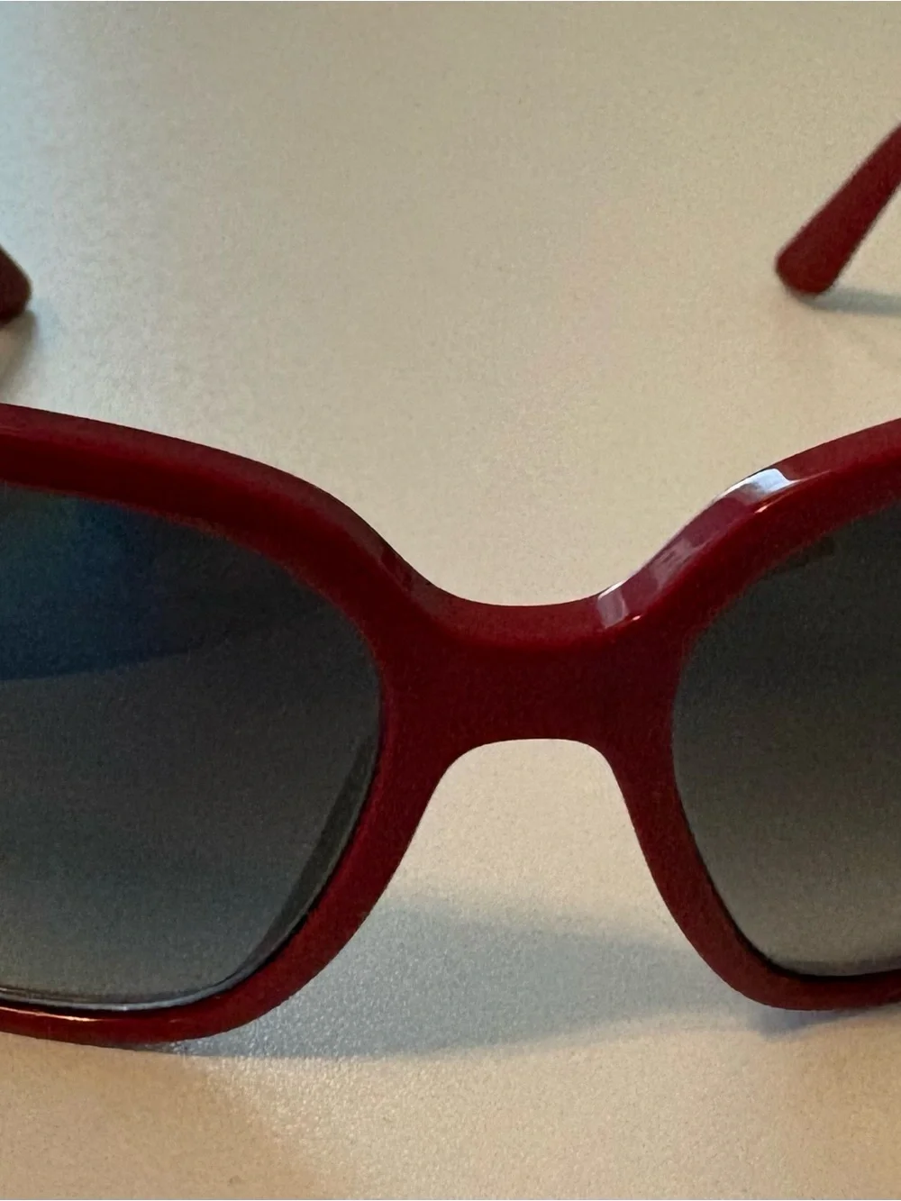 Prada Women's Red Oversized Sunglasses